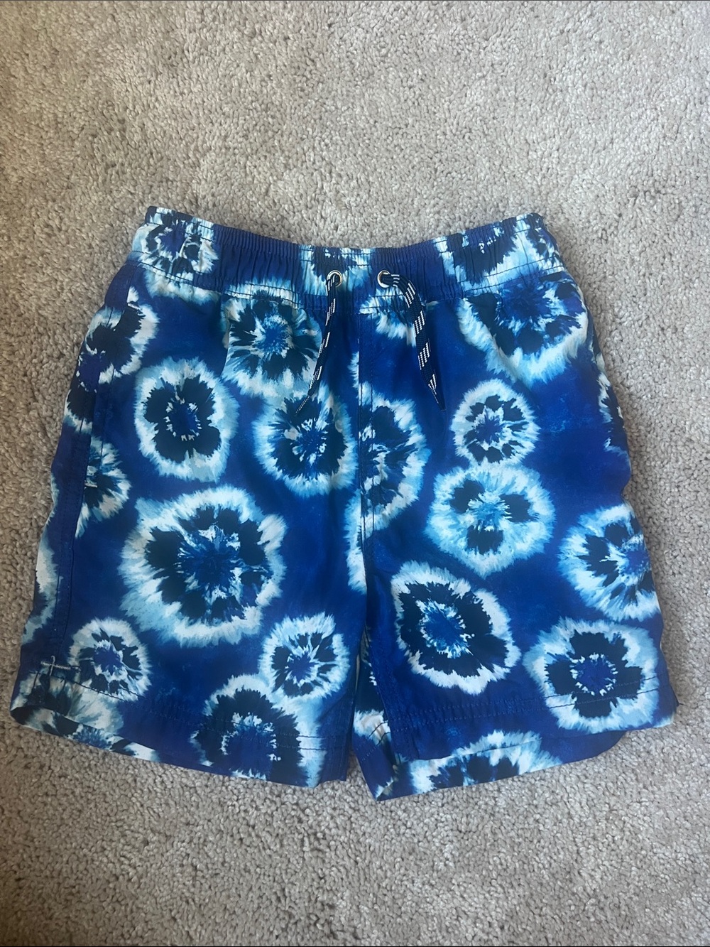Crewcuts Blue Tie-Dye Swim Trunks